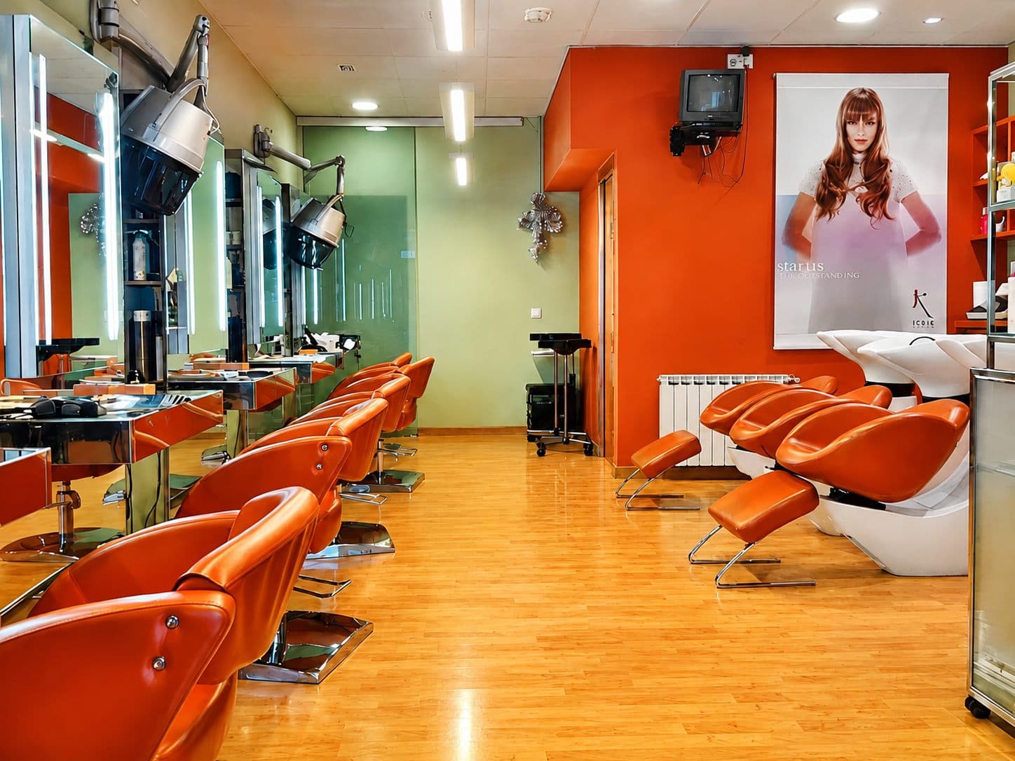 Salón de nuestra peluquería unisex en Ames
